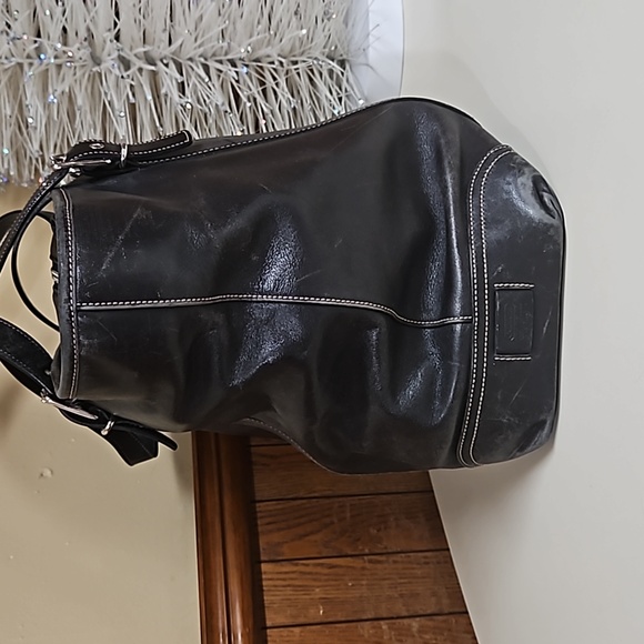 Coach Genuine Leather Large Shoulder Tote Bag LEATHER WEAR - Picture 4 of 17